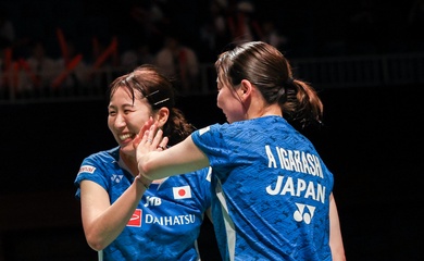 Cột mốc đầu tiên cho đôi nữ mới Ayako Sakuramoto / Arisa Igarashi ở giải cầu lông India Open 2025