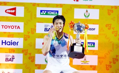 Chou Tien Chen hạnh phúc với ngôi vô địch cầu lông Thailand Masters sau khi bị ung thư!