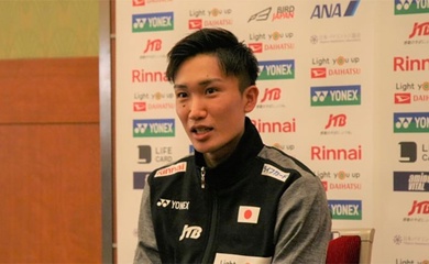 Cựu số 1 thế giới Momota bất lực nhìn Nhật bị loại ở bán kết cầu lông đồng đội châu Á 2024