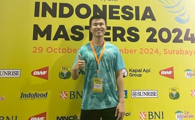 "Tiểu Momota" Nguyễn Hải Đăng vào tứ kết giải cầu lông Indonesia Masters Super 100 II 2024