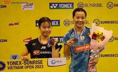 Tay vợt nữ số 1 Nguyễn Thùy Linh vô địch Giải cầu lông Vietnam Open 2023 đầy cảm xúc