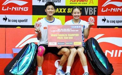 Đôi nam nữ Trần Đình Mạnh / Phạm Thị Khánh vô địch Giải cầu lông Li-Ning Vietnam International Series 2024