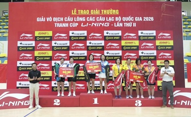 Tổng kết Giải Vô địch Cầu lông các CLB quốc gia 2026: Bắc Ninh giành ngôi Nhất toàn đoàn