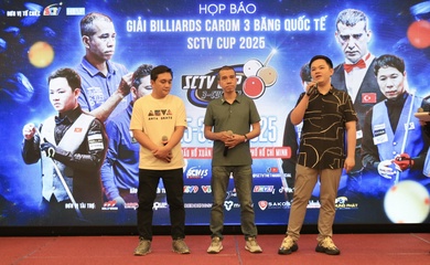 Trần Quyết Chiến, Trần Thanh Lực, Vinh Bao dự giải Billiard Carom 3 băng Quốc tế SCTV Cup 2025 có tiền thưởng kỷ lục