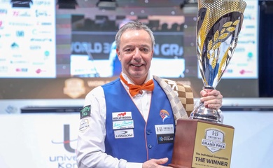 Dick Jaspers mừng sinh nhật 60 tuổi khi vẫn giữ số 1 thế giới billiard carom 3 băng