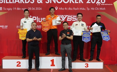 Châu Hồng Thái và Chu Việt Hoàng vô địch vòng chung kết billiards các CLB toàn quốc 2026