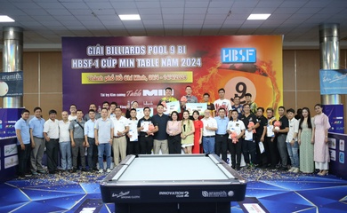 Nguyễn Hoàng Minh Tài vô địch Giải Billiards Pool 9 Bi HBSF Tou 1 năm 2024 - Cúp Min Table