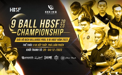Gần 200 cơ thủ tham dự giải vô địch Billiard Pool 9 bi HBSF năm 2023