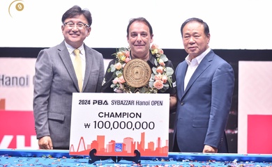 Cơ thủ billiards Tây Ban Nha Daniel Sanchez đăng quang PBA LPBA SY Bazzar Hà Nội Open 2024, nhận thưởng 1,9 tỷ đồng