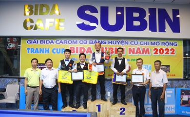 Đỗ Nguyễn Trung Hậu vô địch giải Billiard Carom 3 băng huyện Củ Chi mở rộng tranh cúp Bida Subin 2022