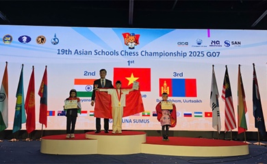 Võ Lan Khuê đạt chuẩn danh hiệu Kiện tướng Dự bị trẻ tuổi nhất trong lịch sử cờ vua Việt Nam