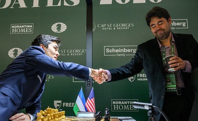 Cờ vua Candidates 2026: Javokhir Sindarov chạm một tay vào suất thách đấu ngôi Vua cờ thế giới