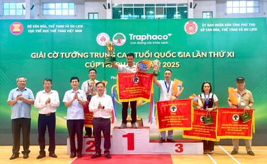 Đà Nẵng vô địch toàn đoàn Cờ Tướng trung cao tuổi Quốc gia 2025