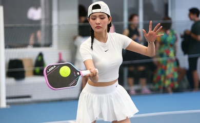 Hot girl thể thao Lê Nhàn lần đầu giành danh hiệu pickleball