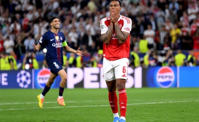 Gabriel phá vỡ sự im lặng sau cú sút luân lưu hỏng ăn khiến Arsenal ôm hận trước PSG ở Champions League