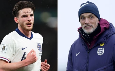 Declan Rice bất ngờ làm đội phó đội tuyển Anh