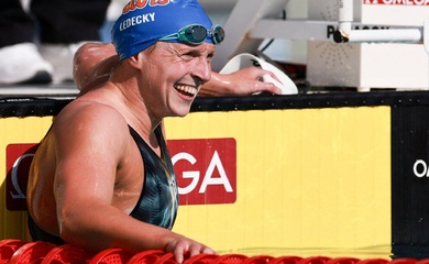 Kình ngư 9 lần vô địch bơi Olympic Ledecky đạt thành tích 1500m nhanh thứ 2 trong lịch sử tại giải Pro Swim