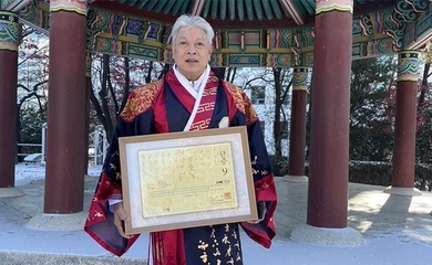 Võ sư Trương Ngọc Để lập kỷ lục: Người Việt Nam đầu tiên đạt huyền đai 9 đẳng Taekwondo quốc tế từ "cái nôi" Kukkiwon