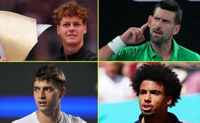 Cuộc đua đến giải quần vợt ATP Finals 2026: Jannik Sinner thống trị tuyệt đối, Novak Djokovic rơi xuống nhóm báo động