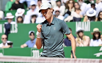 Quần vợt Monte-Carlo Masters: Jannik Sinner san bằng kỷ lục của "Bộ  3 vĩ đại" và tham vọng soán ngôi số 1 thế giới
