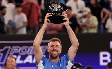 Tay vợt nghiệp dư "bỏ túi" 17,5 tỷ đồng do vô địch giải quần vợt 'One Point Slam' có các siêu sao Alcaraz và Sinner