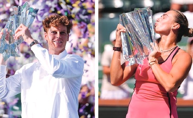 Sinner và Sabalenka vô địch quần vợt Indian Wells 2026: Nhận cúp vàng kèm hóa đơn thuế 10,5 tỷ đồng