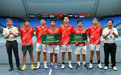 Quần vợt Việt Nam trụ hạng, nhận thưởng nóng 230 triệu đồng tại Davis Cup Nhóm III 2025 khu vực Châu Á / Châu Đại Dương