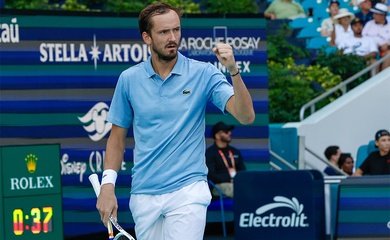 Quần vợt Miami Open 2026: Medvedev ngược dòng nghẹt thở trước "hiện tượng" 19 tuổi, Ben Shelton gây thất vọng