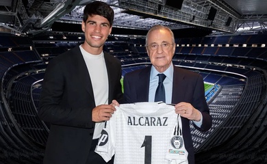 Carlos Alcaraz mang quần vợt vào "Thánh đường" Bernabeu: Khi thể thao hiện đại xóa nhòa mọi ranh giới