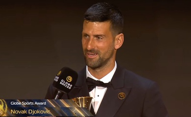 Siêu sao bóng đá Ronaldo ca ngợi huyền thoại quần vợt Djokovic là "tấm gương cho mọi thế hệ" tại lễ trao giải Globe Soccer Awards