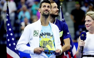 Vô địch tennis US Open 2023, Novak Djokovic tri ân huyền thoại bóng rổ Kobe Bryant