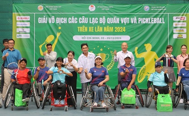 Giải Vô địch các CLB Quần vợt & Pickleball trên xe lăn 2024: Quy tụ gần 100 tay vợt