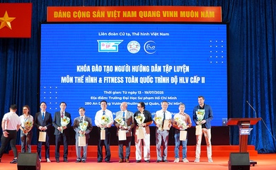 Khóa đào tạo thể hình và fitness tại TPHCM của Liên đoàn Cử tạ Thể hình Việt Nam có số lượng học viên kỷ lục