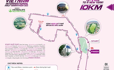 Đường chạy ấn tượng 3 cự ly của Giải Bán Marathon Quốc tế Việt Nam 2023 tài trợ bởi Herbalife Nutrition
