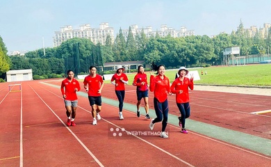 Tuyển điền kinh Việt Nam chuẩn bị nhập Làng VĐV Asiad 19