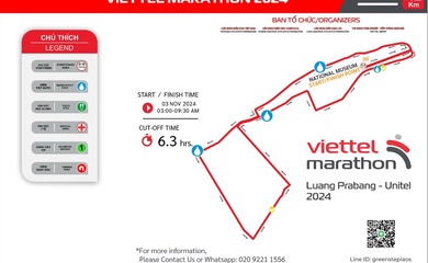 Cung đường chạy Viettel Marathon Luang Prabang Unitel 2024 có gì thú vị?