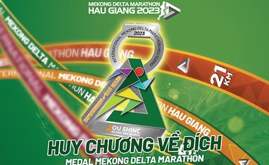 Kỷ niệm chương độc lạ, đa năng của giải chạy Mekong Delta Marathon Hậu Giang 2023