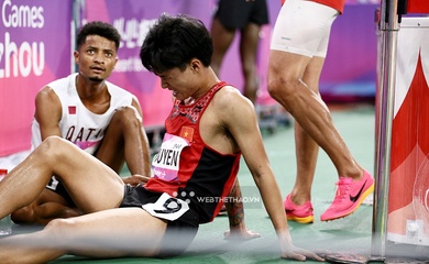 Nguyễn Trung Cường phạm quy, cần hỗ trợ y tế sau cuộc đua 3000m chướng ngại vật Asiad 19