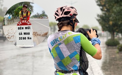 “Cô gái thép” Thanh Vũ bắt đầu hành trình đạp xe kêu gọi giảm thải rác nhựa