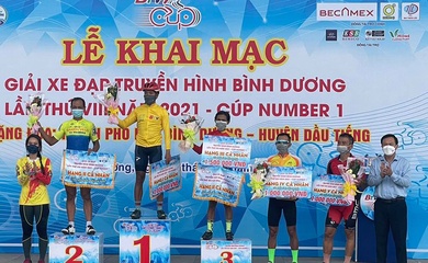 Sài Gòn Velo “càn quét” giải thưởng chặng 2 Giải xe đạp truyền hình Bình Dương 2021