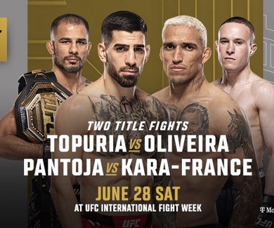 Trực tiếp UFC 317: Ilia Topuria vs Charles Oliveira