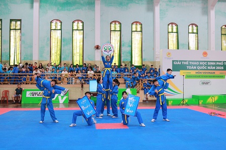 Ấn tượng với võ nhạc Vovinam ở Giải thể thao học sinh toàn quốc