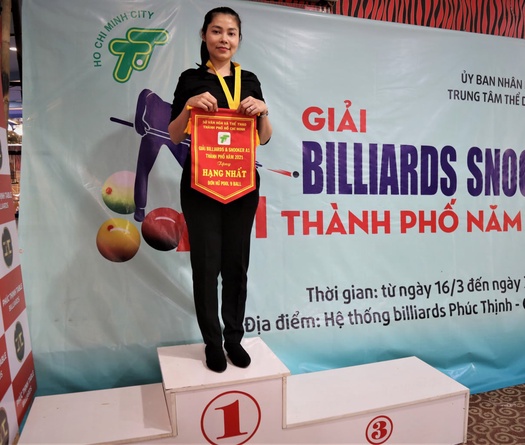 Người đẹp Huỳnh Thị Ngọc Huyền vô địch giải A1 Billiards & Snooker Tp HCM 2021