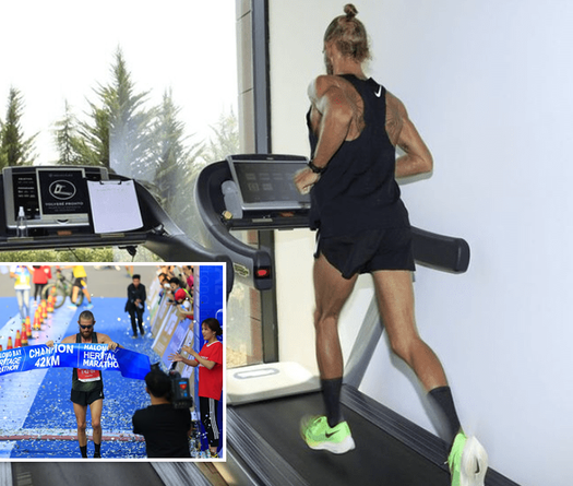 Nhà vô địch marathon ở Hạ Long quyết lập kỷ lục chạy trên máy đêm Giáng sinh