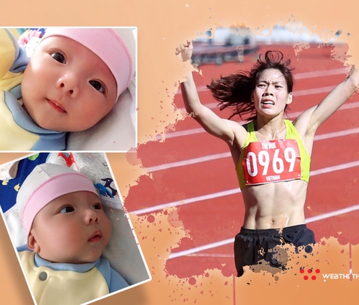 “Người đẹp điền kinh trứng gà bóc” Phạm Thị Huệ lộ ảnh quý tử đầu lòng
