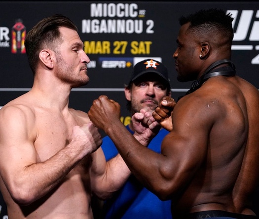 Lịch thi đấu UFC 260: Stipe Miocic vs Francis Ngannou 2