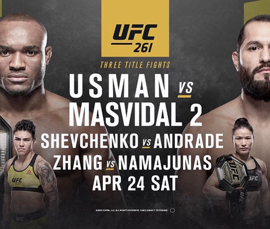 Lịch thi đấu UFC 261: Kamaru Usman vs Jorge Masvidal 2