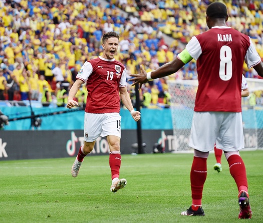 Kết quả Ukraine vs Áo: Baumgartner ghi bàn, Áo vào vòng 1/8