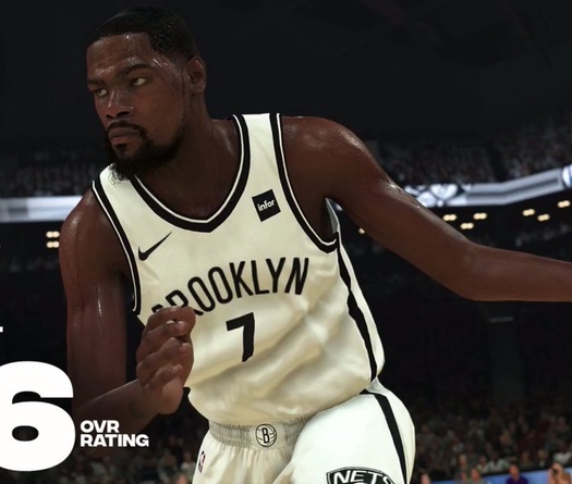 Kevin Durant không hài lòng khi đứng sau Curry và LeBron trong NBA 2K