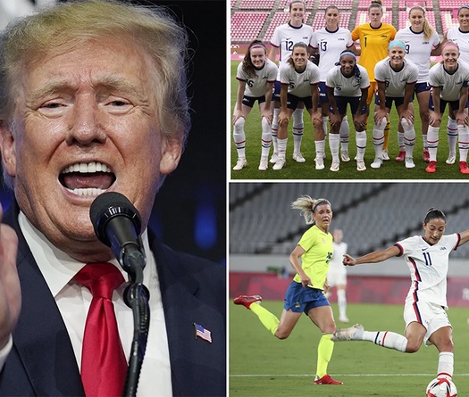  Donald Trump bất ngờ... bình luận bóng đá nữ Olympic Tokyo